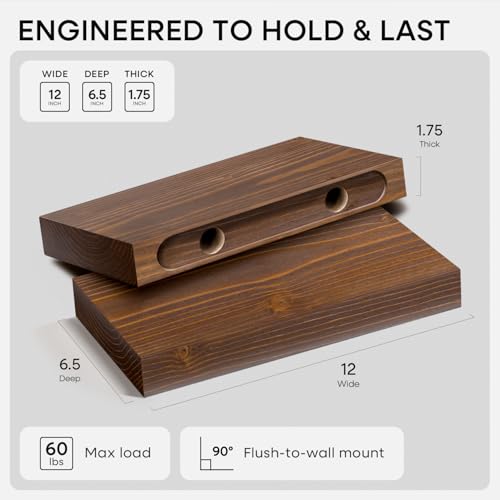 12 Inch Floating Shelves (3 Count)