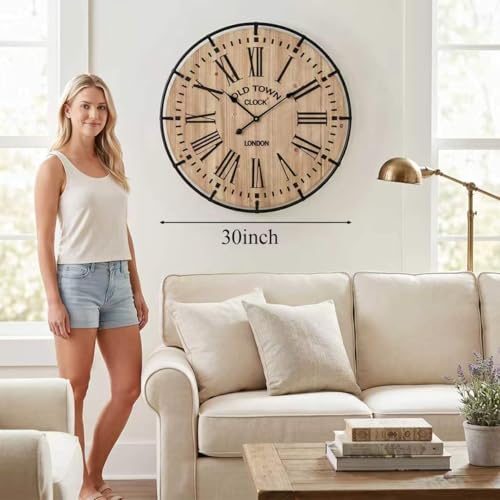 30 Inch Rustic Wall Clock