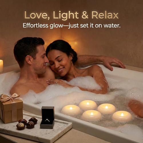 24 Pack Waterproof Flameless Floating Candles (24 Count)