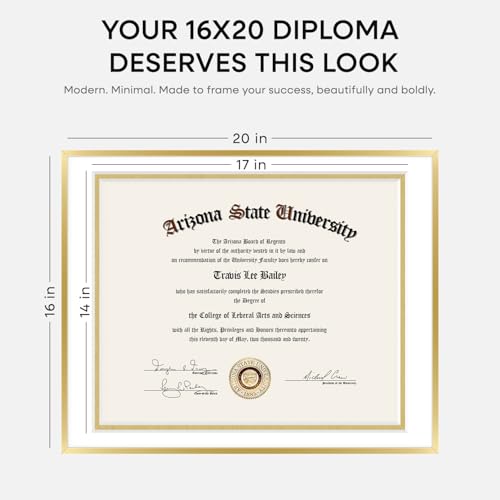 16x20 Gold Diploma Frame (3 Count)