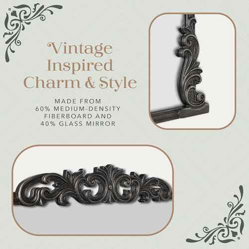 English Estate Carved Arch Wood Wall Mirror