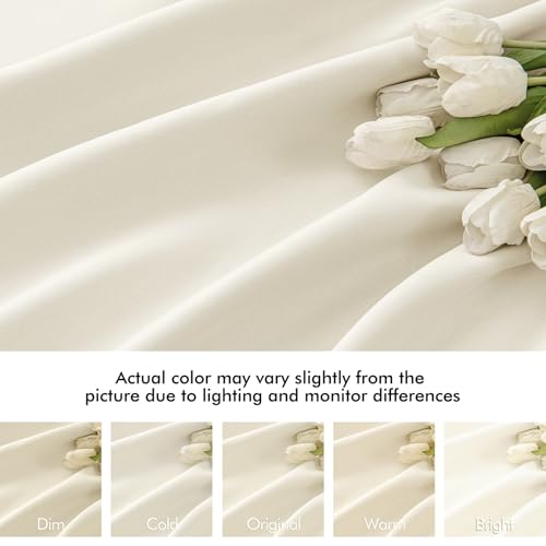 Birch Back Tab Blackout Curtains 52x96 Inch Long 2 Panels Set (2 Count)