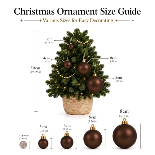 24ct Christmas Ball Ornaments Shatterproof Xmas Tree Hanging Balls Decorations Perfect for Holiday Wedding Christmas Decor (24 Count)