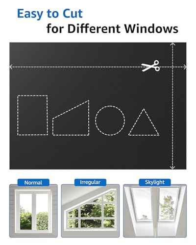 Blackout Curtains Portable 16”x54” No Drill Black Out Window Cover
