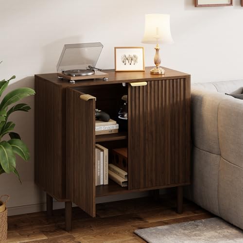 Sideboard Buffet Cabinet with Storage 31.5" Walnut