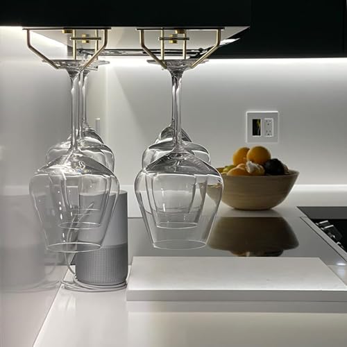 10.8 Inch Gold Wine Glass Rack (2 Count)