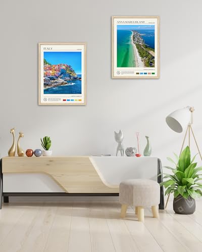 12x16IN Anna Maria Island Beach Framed Wall Art Canvas Print