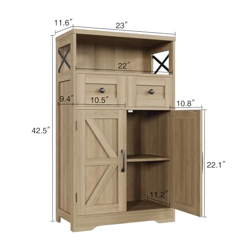 Farmhouse Accent Storage Cabinet with Drawers