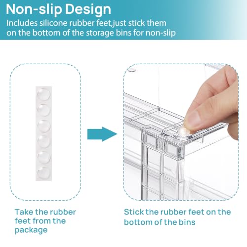 Clear Stackable Storage Drawers (6 Count)