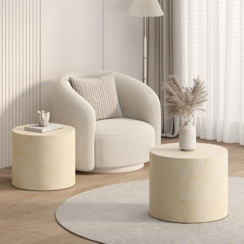 Nesting Round Coffee Table Set of 2 (2 Count)