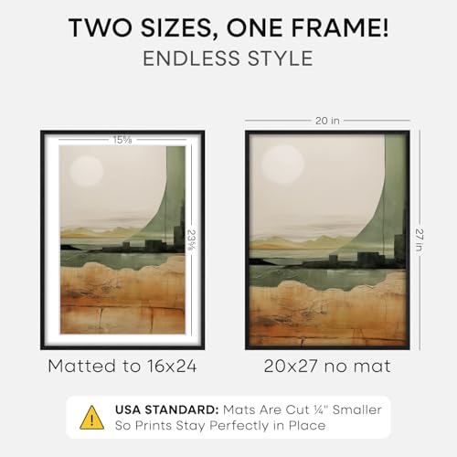 20x27 Black Oak Picture Frame (2 Count)