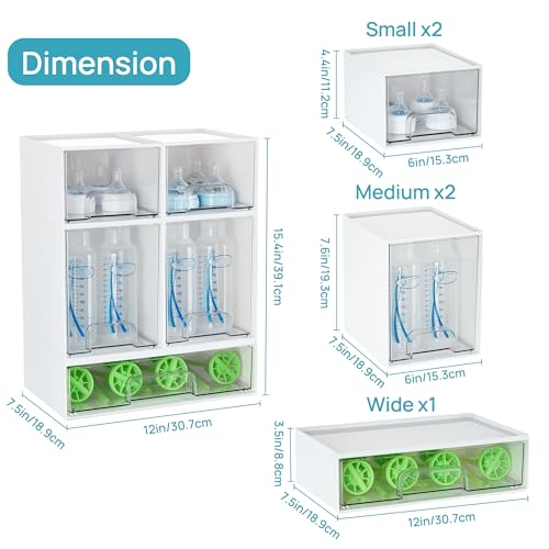 Stackable Storage Drawers Set of 5 (5 Count)