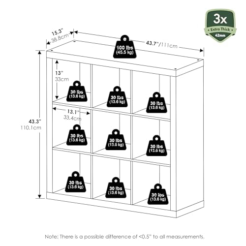 Cubicle 12 Cube Thick Frame Book Shelf