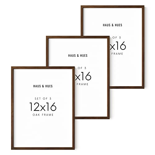 12x16 Walnut Oak Frame Set of 3 (3 Count)