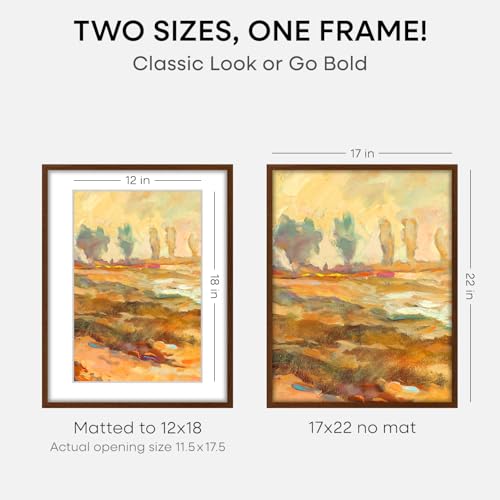 17x22 Brown Oak Picture Frame (3 Count)