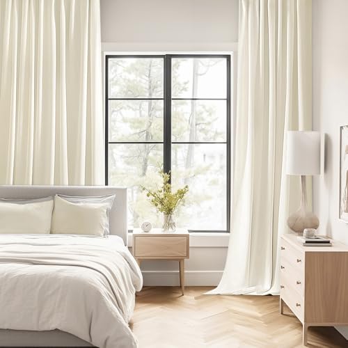 Birch Back Tab Blackout Curtains 52x96 Inch Long 2 Panels Set (2 Count)