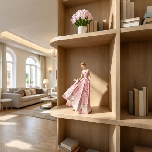 Pink Leaf Angel Girls Fairy Statue Home Decoration
