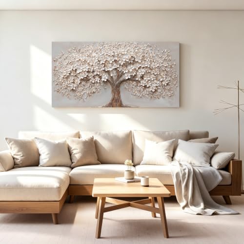 Canvas Wall Art Decor Prints Modern Botanical Wall Art Pictures for Living Room Tree of Life Wall Art Decor Prints Artwork for Walls Bedroom Office Decor 20" X 40"Printed Decorative Painting