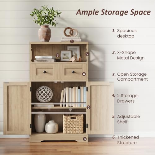 Farmhouse Accent Storage Cabinet with Drawers