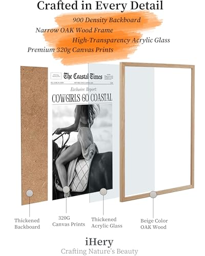 8x10in Cowgirls Go Coastal Framed Newspaper Wall Art