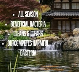 Koi Pharma® Pure Year-Round Bacteria Pro – All-Season Beneficial Pond Bacteria for Clear Water, Sludge Control & Healthy Koi and Goldfish (1 Pound)