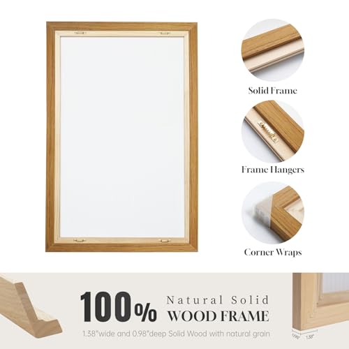 Large Framed Neutal Abstract Landscape Wall Art for Living Room