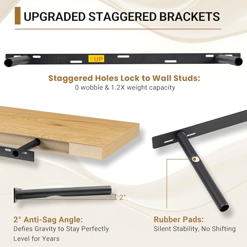 12 Inch Deep Floating Shelves (2 Count)