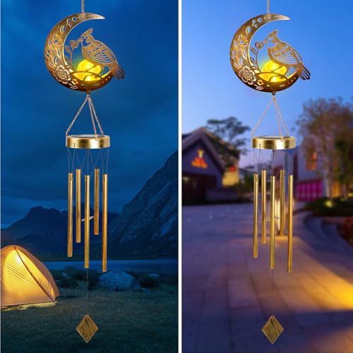 Moon Cardinal Wind Chimes Gift