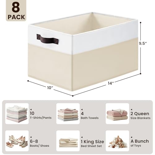 8 Pack Large Storage Basket (8 Count)