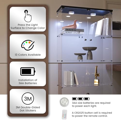 Glass Display Cabinet with LED Light