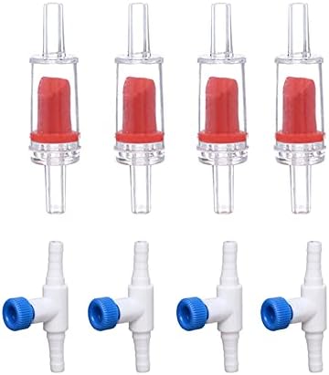 ALEGI 4pcs Large Aquarium Sponge Filter with Suction Cups, Check Valves for Breeding Fry Betta Shrimp Fish Tank (Small up to 10-20Gal 4 Pcs)