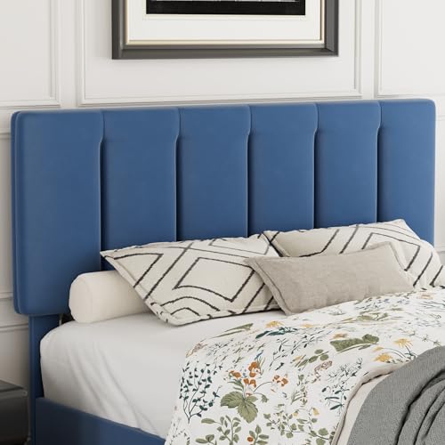 Queen Size Bed Frame with Upholstered Headboard
