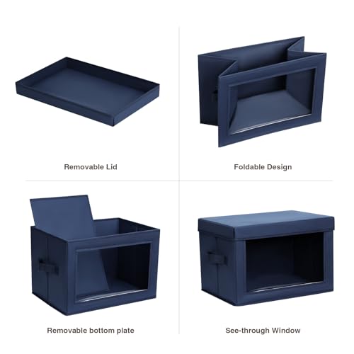 Minimalist 6 Pack Large Fabric Storage Bins with Lids (6 Count)