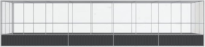Outdoor Aviary Bird Cage, Galvanized Steel Outside Ample Activity Space Birdcage, 366.9"x120.9"x83.5", -275