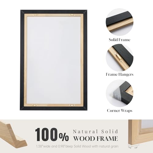 Large Framed Brown Moody Abstract Wall Art