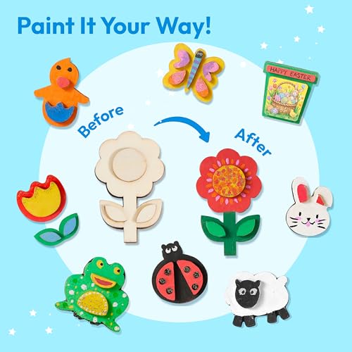 12 Wooden Magnet Painting Kit (12 Count)