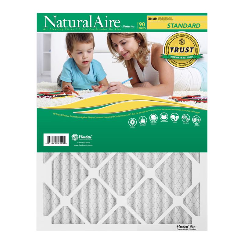 NaturalAire 20 in. W X 25 in. H X 1 in. Synthetic 8 MERV Pleated Air Filter 1 pk