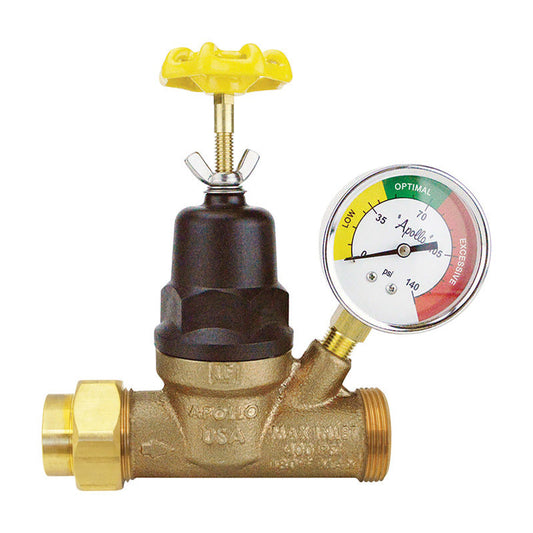 Apollo 3/4 in. FNPT Bronze Water Pressure Regulator with Gauge 69ELF114TWG