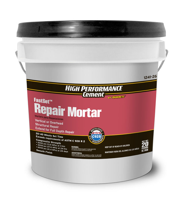 Quikrete FastSet Gray Repair Mortar 20 lb 124126