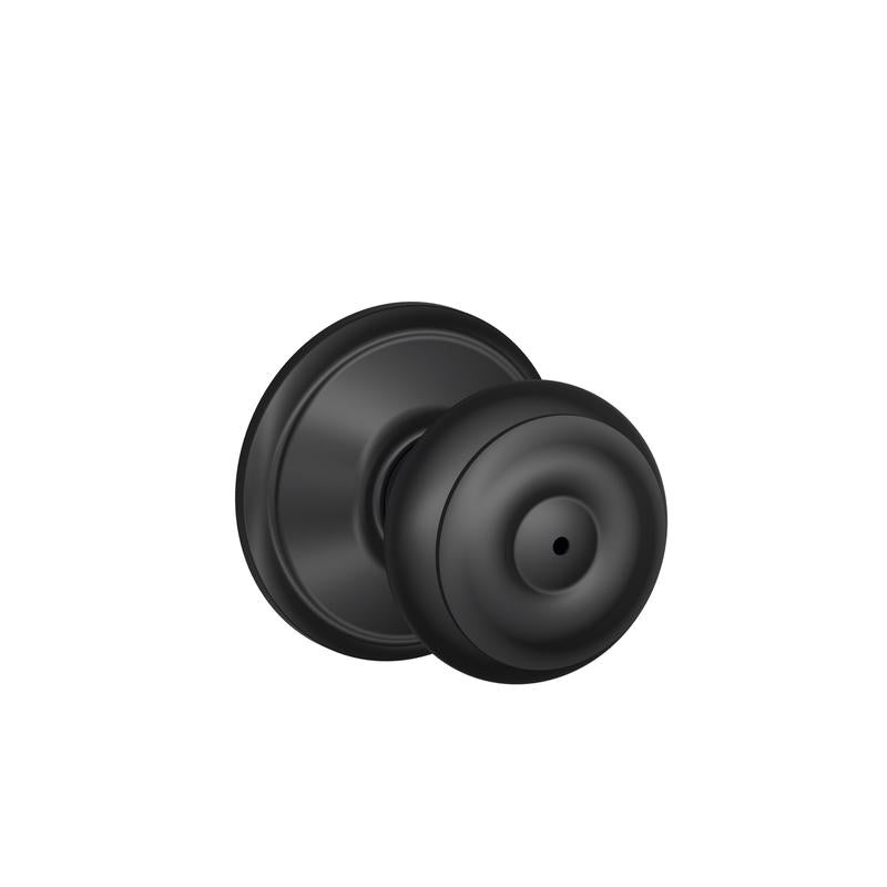 Schlage F-Series Georgian Matte Black Privacy Knob F40GGEO622