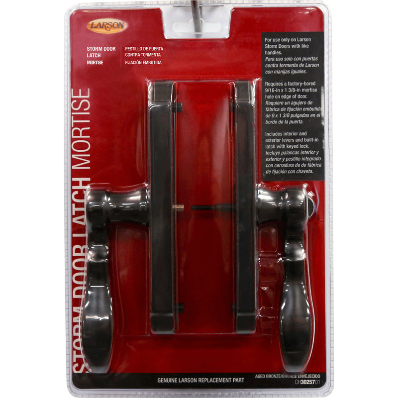 Larson Age Bronze Brown Zinc Mortise Latch CH3025701 1 pk