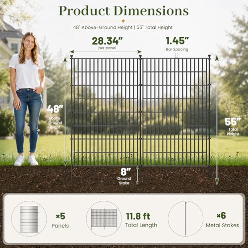 No Dig Garden Fence Outdoor for Yard