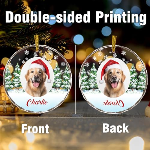 Personalized Pet Photo Ornaments Gifts for Christmas Dog Cat