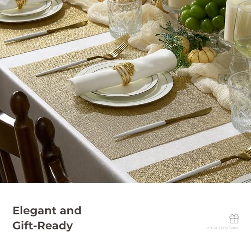 Gold Placemats Set of 12 (12 Count)
