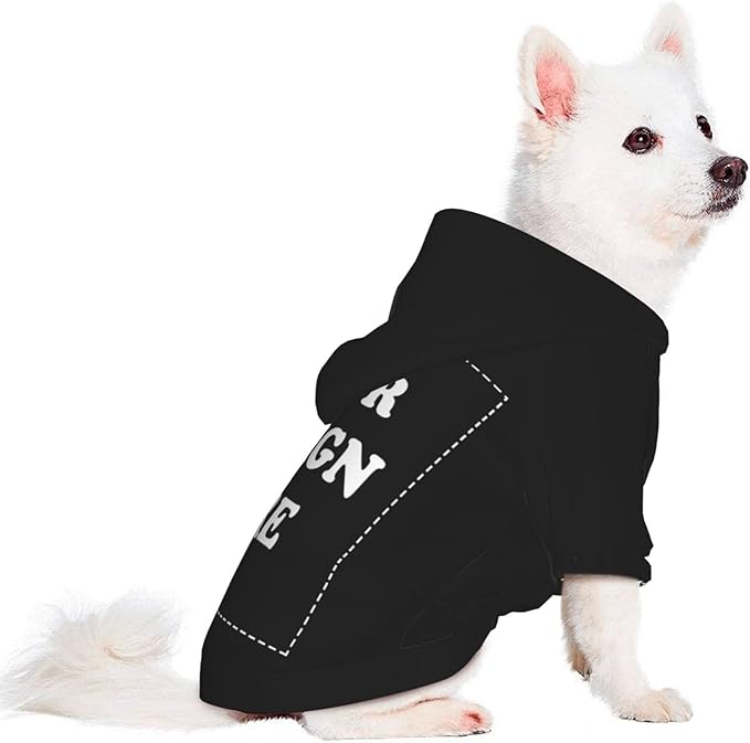 Dog Clothes, Custom Dog Hooded Sweatshirt, Personalized Pet Costume Robe Shirt with Text/Image/Club Name/Pet Shop Logo for Small Medium Large Dogs and Cats, Black, XS