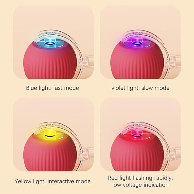 Interactive Cat Toy,Electric DogBall Toy,Cat Toys for Indoor Cats,Chewie Viral Dog Ball,Adjustable Sports Rolling Toy,Electric Rolling Ball Christmas Birthday Gift for Pets.（Yellow）