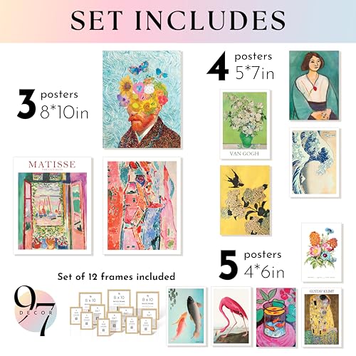 Eclectic FRAMED Wall Art (12 Count)
