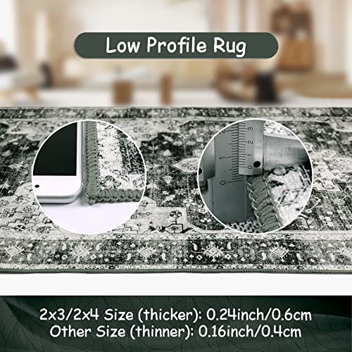 Ultra Thin Washable Vintage 5x7 Area Rugs