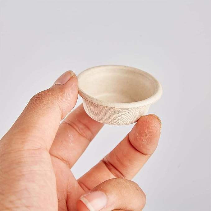 Paper Feeding Cups Samll 0.5 oz Gecko Food and Water Feeding Dish Ledge Accessories Bowls for Crested Gecko Lizards Reptiles Pets (100cups)