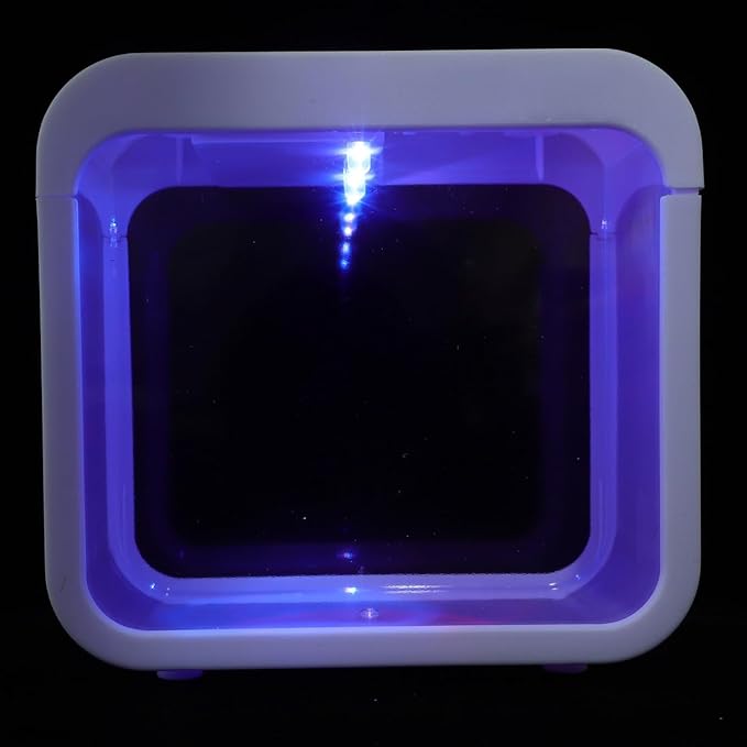 Plastic Aquarium Miniature Kits Small Aquarium Mini Fish Tank Small with LED Lighting Fish Landscape Box Desktop Decoration LED Creative